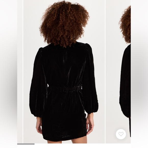 • RHODE • Women’s Zadie Velvet Mini Faux Wrap Dress
Black 0 - Picture 3 of 6